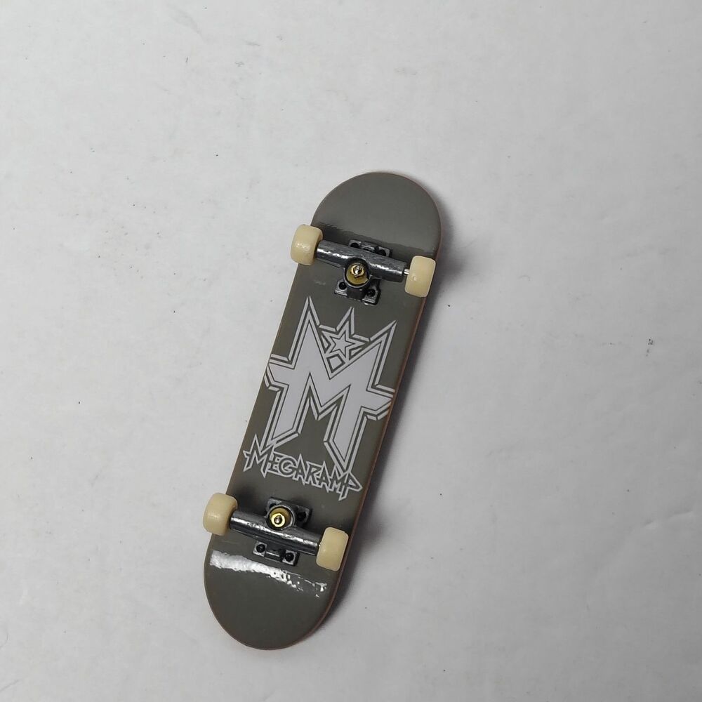 Vintage Tech Deck Mega Ramp Finger Skateboard Grey White Tan Black 96mm
